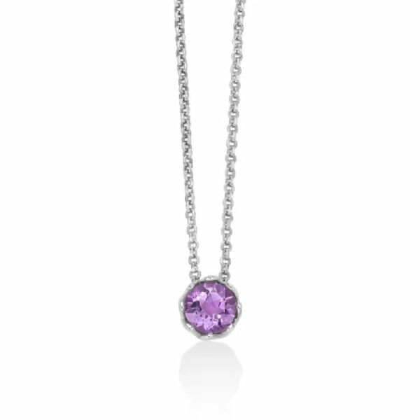 Collana in argento 925 con pendente ametista