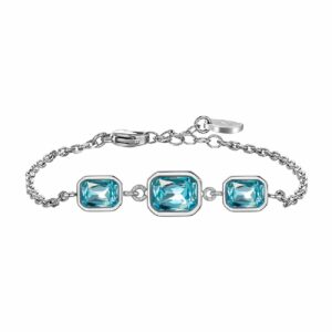 BRACCIALE DONNA CON CRISTALLI ACQUA MARINA