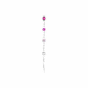 MONO ORECCHINO DONNA IN ACCIAIO CON CRISTALLI MULTICOLOR