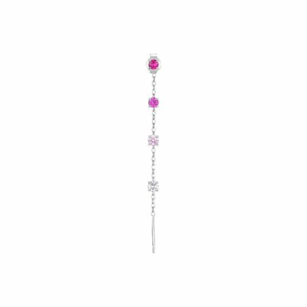 MONO ORECCHINO DONNA IN ACCIAIO CON CRISTALLI MULTICOLOR