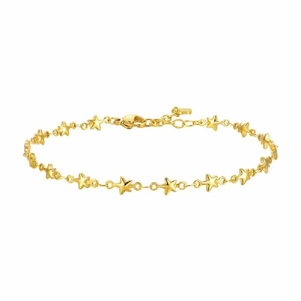 CAVIGLIERA DONNA IN ACCIAIO IP GOLD CON STELLE