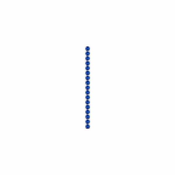 MONO ORECCHINO TENNIS DONNA IN ACCIAIO CON ZIRCONI BLU