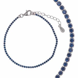 Bracciale Diversity in argento placcato oro con zirconi rubino
