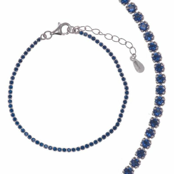Bracciale Diversity in argento placcato oro con zirconi rubino