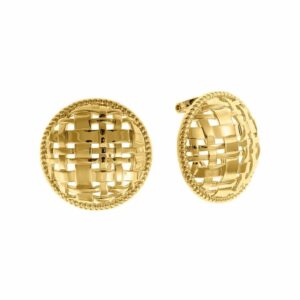 Cerchi Dorati in Argento Placcato Oro con Chiusura Omega