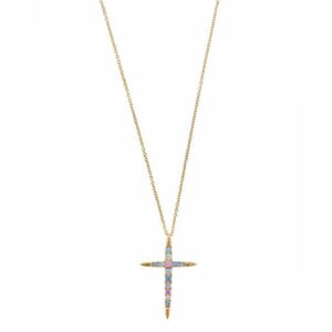 COLLANA CON CROCE ZIRCONIA