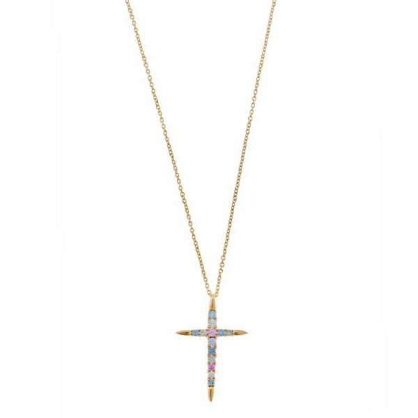 COLLANA CON CROCE ZIRCONIA