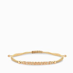 bracciale mezzo tennis con cordino