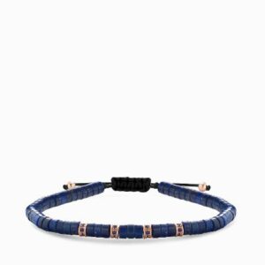 bracciale in oro giallo con zaffiri ed ematite blu