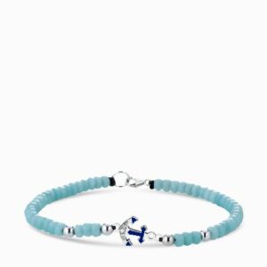 bracciale uomo ancora e smalto