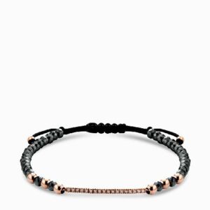 bracciale in ematite con diamanti