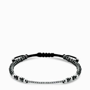 bracciale in ematite e diamanti
