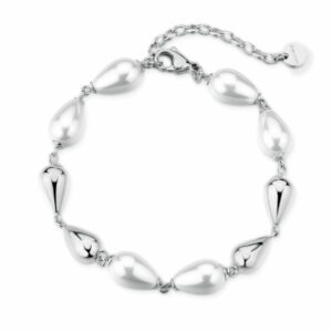 Bracciale PERFECT in acciaio 316L, con perle di conchiglia