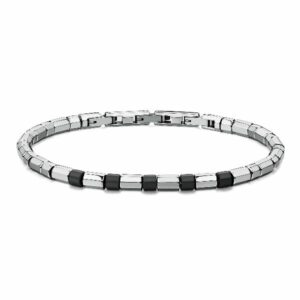 Bracciale RIPTIDE in acciaio 316L, finitura pvd colore gun