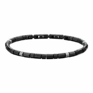 Bracciale RIPTIDE in acciaio 316L, finitura pvd colore gun