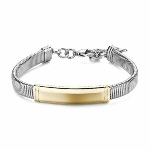 Bracciale RIPTIDE in acciaio 316L, finitura pvd colore oro