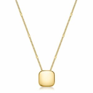 Collana MUSE in acciaio 316L, finitura pvd colore oro