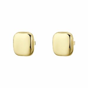 Orecchini al lobo MUSE in acciaio 316L, finitura pvd colore oro