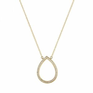 Collana SOFIA argento 925/1000  galvanica oro giallo, cubic zirconia white