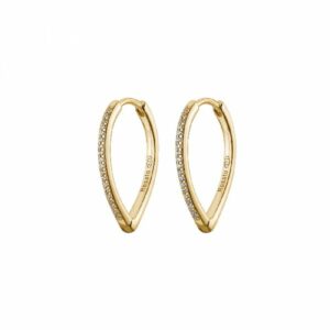 Orecchini SOFIA argento 925/1000  galvanica oro giallo, cubic zirconia white
