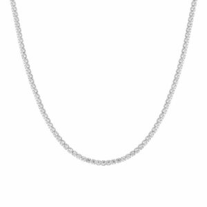 COLLANA TENNIS DONNA IN ACCIAIO CON ZIRCONI BIANCHI