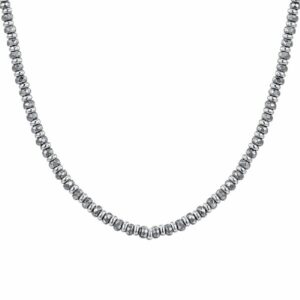 COLLANA UOMO CON EMATITE GRIGIO SCURO EFFETTO UNIFORME