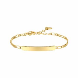 BRACCIALE BAMBINO IN ACCIAIO IP GOLD CON PIASTRA