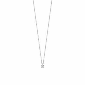 COLLANA BAMBINA IN ACCIAIO CON ZIRCONE BIANCO