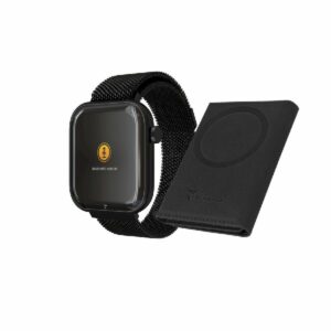 Smartwatch Glam con Intelligenza Artificiale - Bundle Pack - Cassa Black & Cinturino Metal / Portafogli Black