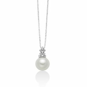 Collana con Perla 8 – 8,5 mm e Diamante
