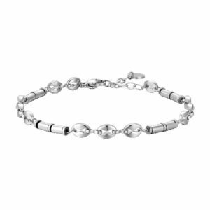 BRACCIALE UOMO IN ACCIAIO CON EMATITE SILVER