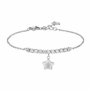 BRACCIALE DONNA IN ACCIAIO CON STELLA E ZIRCONI BIANCHI