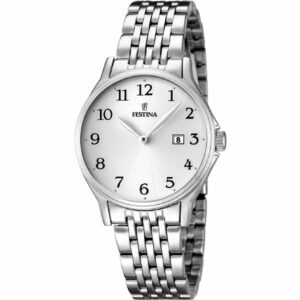 OROLOGIO FESTINA CLASSICS F16748/1 BIANCO CINTURINO IN ACCIAIO, DONNA