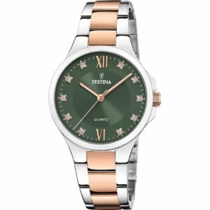 OROLOGIO FESTINA MADEMOISELLE F20612/4 VERDE CINGHIA ACCIAIO INOSSIDABILE, DONNA