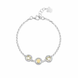 Bracciale Angeli e Cuori Dorati con Zirconi