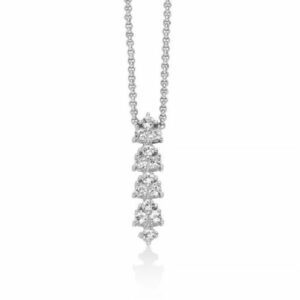 Collana Unica Neve con pendente di topazi bianchi e argento