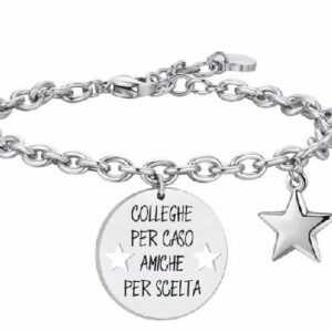 BRACCIALE DONNA IN ACCIAIO COLLEGHE PER CASO AMICHE PER SCELTA