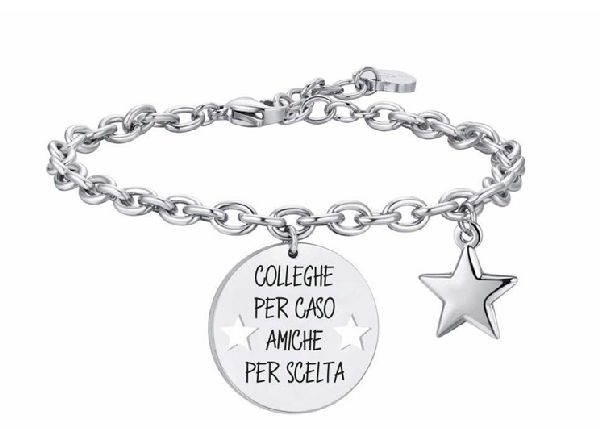 BRACCIALE DONNA IN ACCIAIO COLLEGHE PER CASO AMICHE PER SCELTA