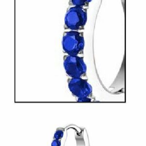 MONO ORECCHINO DONNA IN ACCIAIO CON ZIRCONI BLU