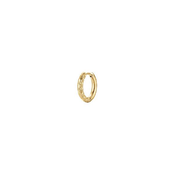 MONO ORECCHINO DONNA IN ACCIAIO IP GOLD CON FINITURA DIAMANTATA