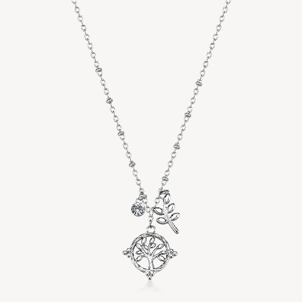 Collana CHAKRA in acciaio 316L, con pendenti albe