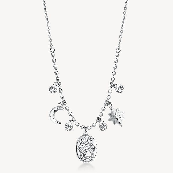 Collana CHAKRA in acciaio 316L, con pendenti infin
