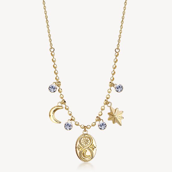 Collana CHAKRA in acciaio 316L, finitura pvd color