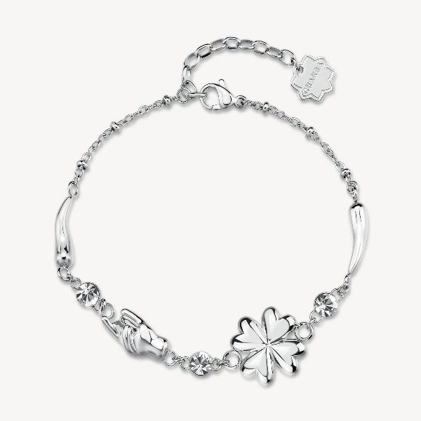 Bracciale CHAKRA in acciaio 316L, con cornetto, co