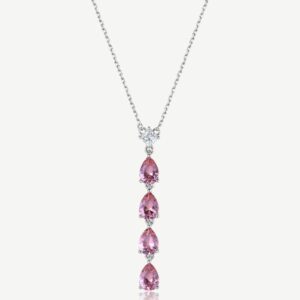 Collana FANCY in argento 925/1000 rodiato e cubic