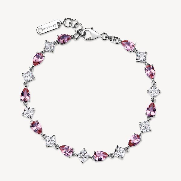 Bracciale FANCY in argento 925/1000 rodiato e cubi