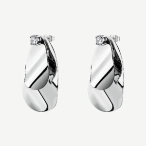 Orecchini pendenti BLOOM in acciaio 316L, e crista