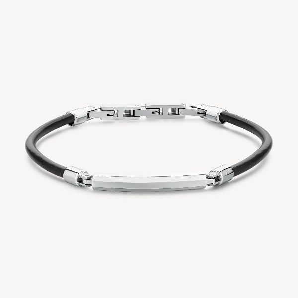 Bracciale ORIGIN in acciaio 316L, con centrale e p