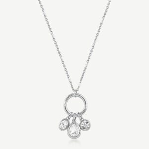 Collana SYMPHONIA in acciaio 316L e cristalli a go