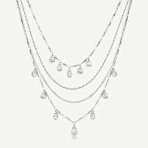 Collana multifilo SYMPHONIA in acciaio 316L e cris